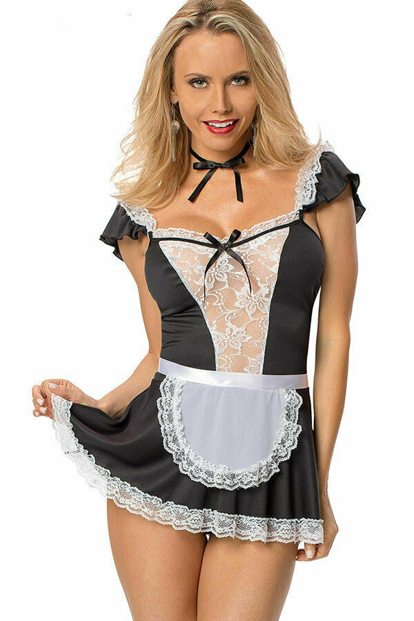 Sexy Naughty French Maid Waitress Fancy Dress Costume - Image 2