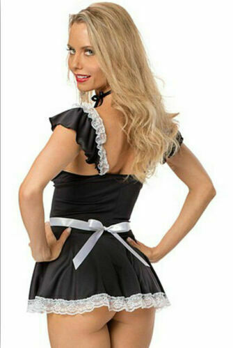 Sexy Naughty French Maid Waitress Fancy Dress Costume - Image 3