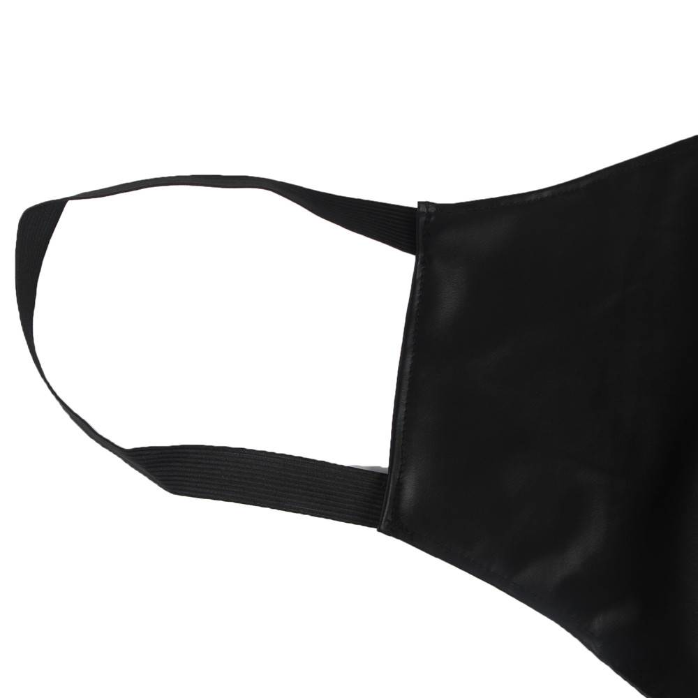 Sexy Men's Faux Leather Zip Open Crotch Fetish Apron - Image 5
