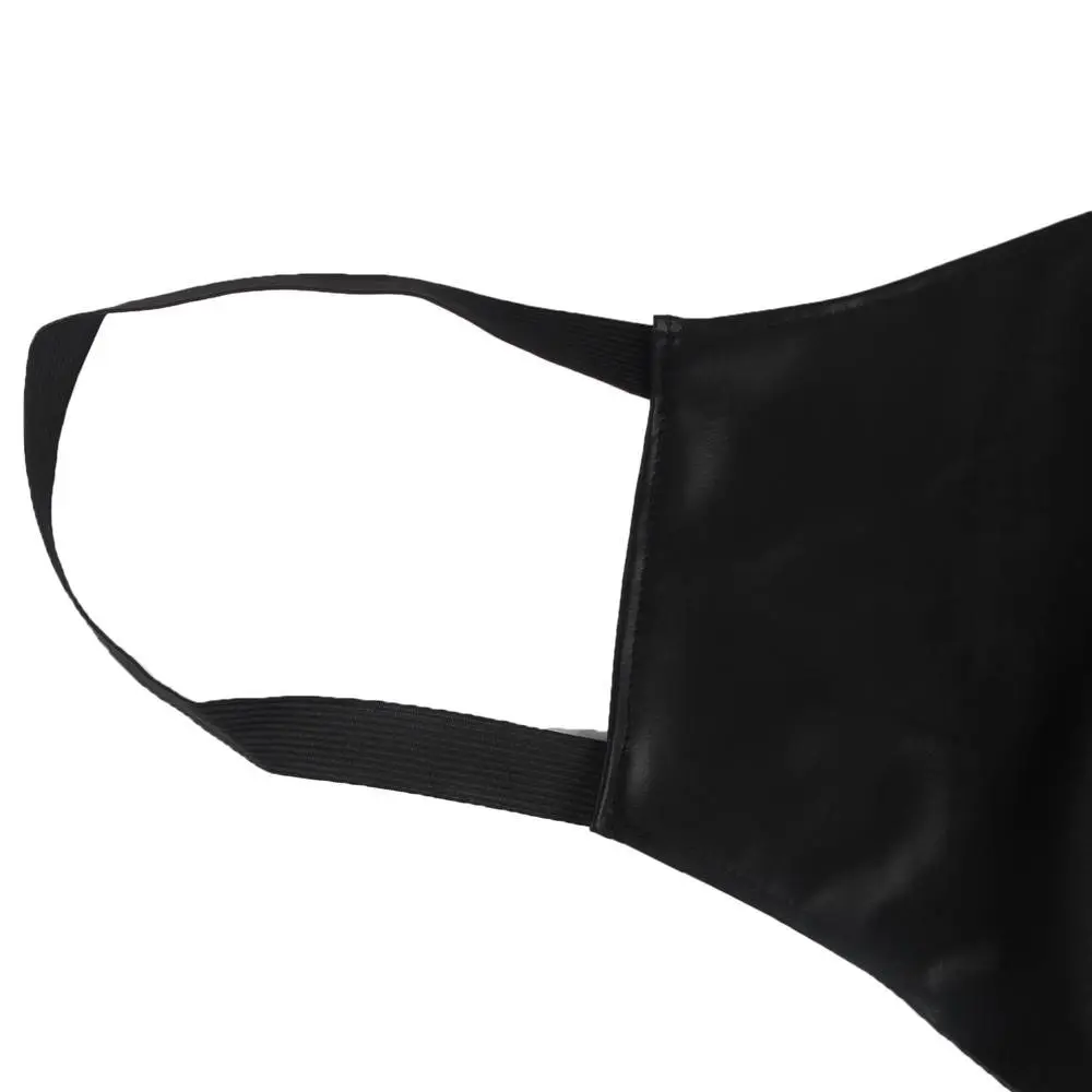 Sexy Men's Faux Leather Zip Open Crotch Fetish Apron - Image 5