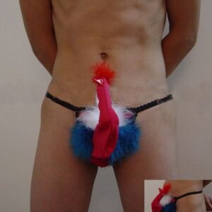 Mens Sexy Novelty Peacock Posing Pouch/Thong Stag Night Stripper One Size