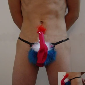 Mens Sexy Novelty Peacock Posing Pouch/Thong Stag Night Stripper One Size