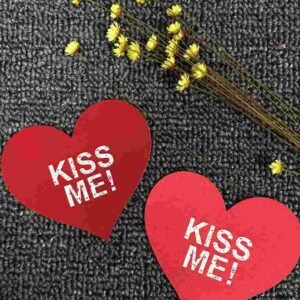 Red Heart Shaped 'Kiss Me' Nipple Cover