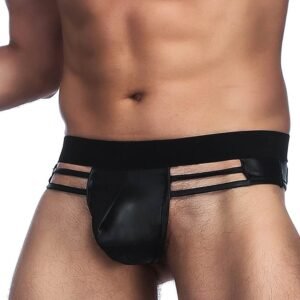 Black Faux Leather Knickers
