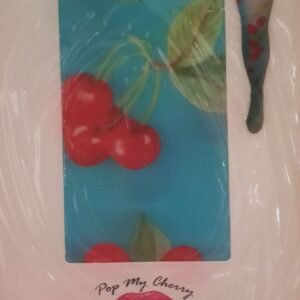 Vintage Pop My Cherry Blue Tights With Red Cherries
