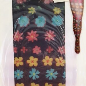 Vintage Pop My Cherry Floral Watercolour Art Tights With Red Grapes
