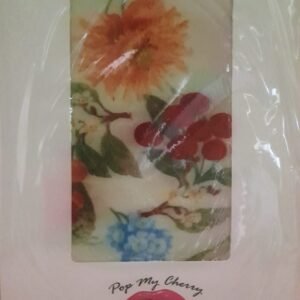 Vintage Pop My Cherry Floral Watercolour Art Tights With Red Grapes