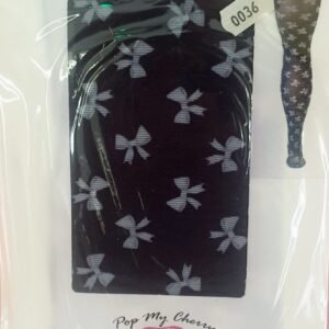 Vin_tage Pop My Cherry Black Tights With Cute White Bows