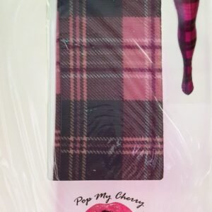 Vintage Pop My Cherry Pink Tartan Tights
